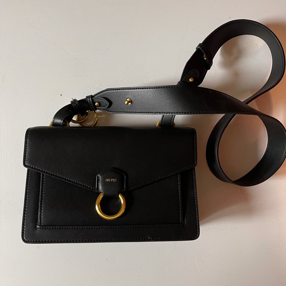 JW Pei black envelope bag
